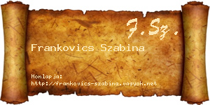 Frankovics Szabina névjegykártya