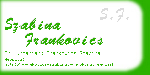 szabina frankovics business card